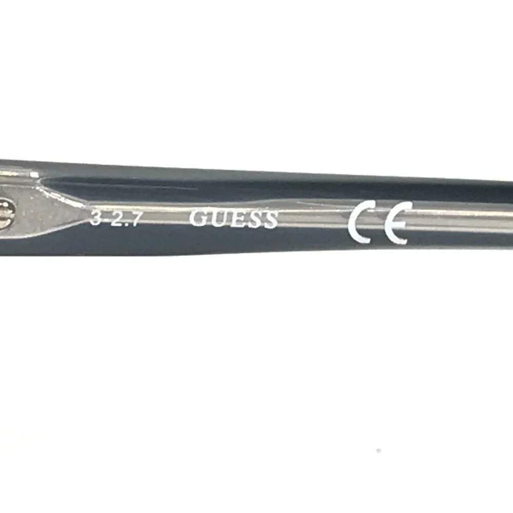 Guess Eyeglasses Frames GU2590 001 Black Silver Cat Eye Full Rim 52-17-135